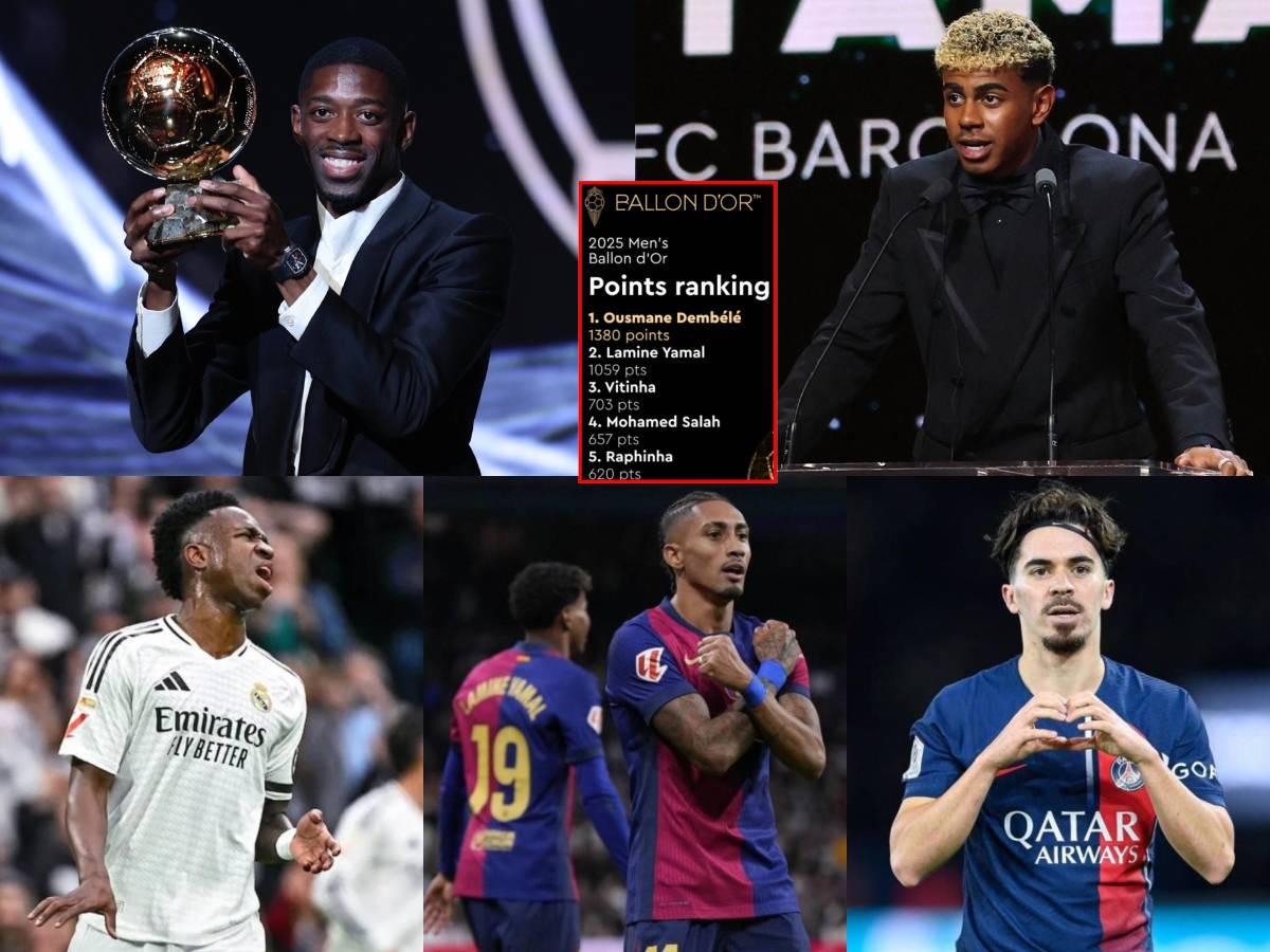 Dembélé humilló a Yamal, Vinicius recibió el peor revés y Raphinha superado: revelan los votos del Balón de Oro 2025
