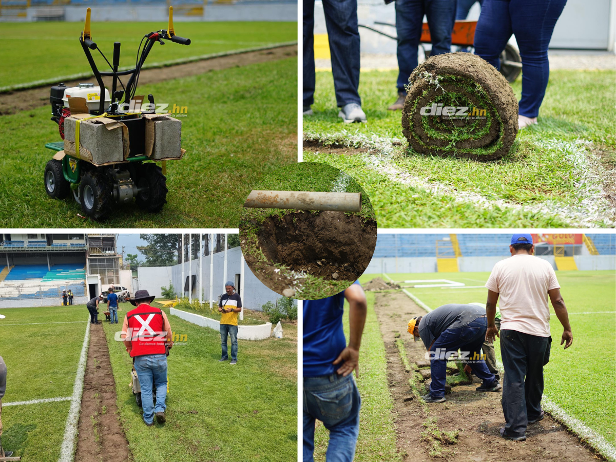 Adiós a la pesadilla: El Estadio Morazán se despide de la grama vieja para instalar engramillado de primer mundo