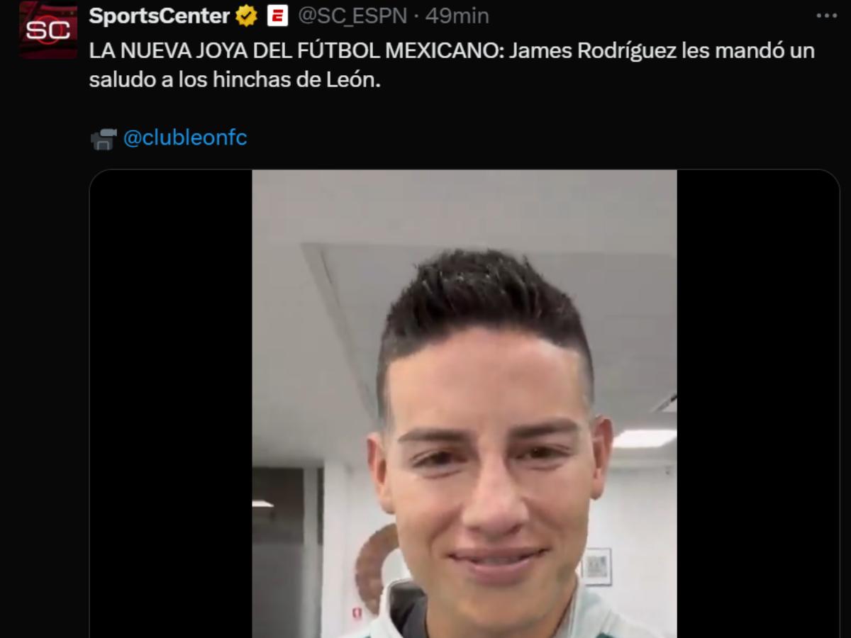 “Una leyenda del fútbol mundial”, “Cine”: así reaccionó la prensa mexicana al fichaje de James Rodríguez por Club León