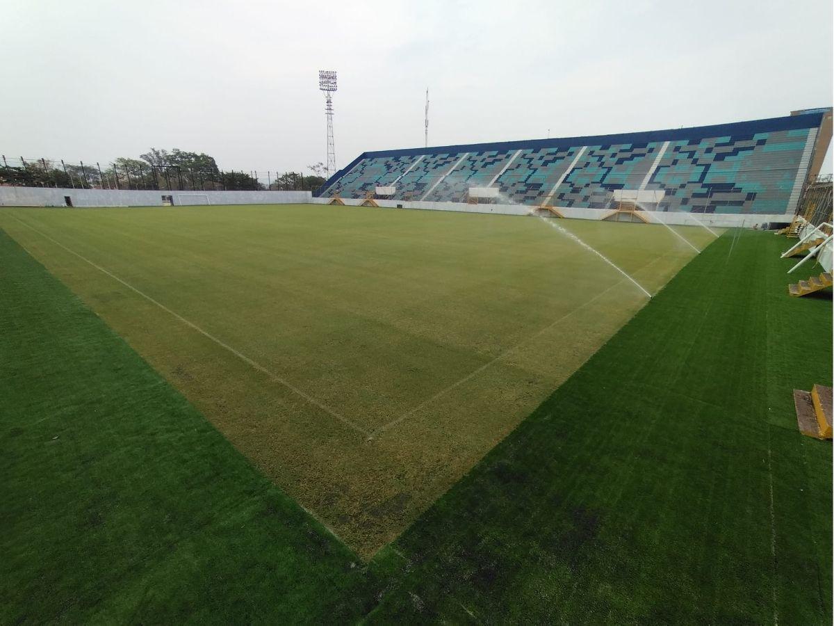 ¡Es una alfombra! Estadio Francisco Morazán luce impresionante desde la altura y está en la fase final del proyecto
