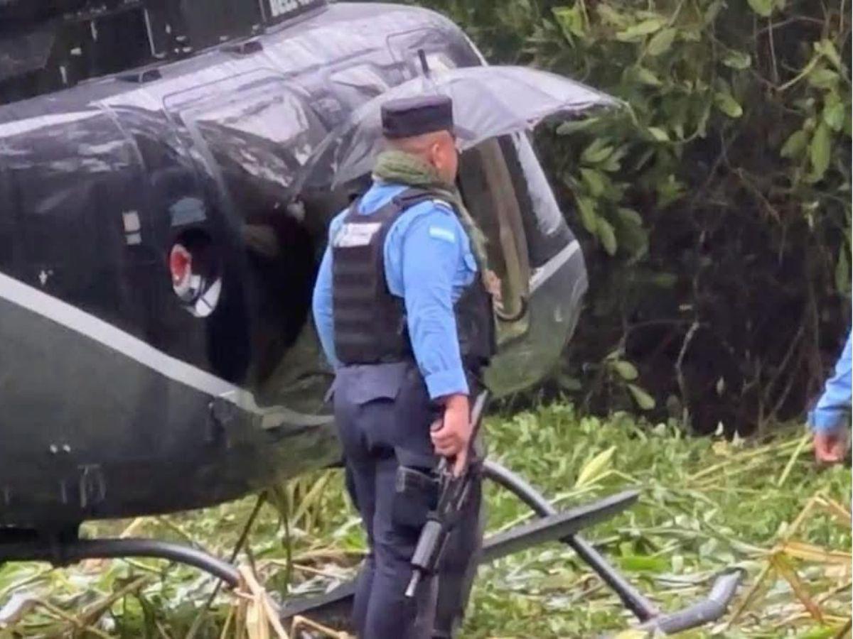 Helicóptero donde viajaba la presidenta Xiomara Castro aterriza de emergencia en una zona boscosa de Honduras