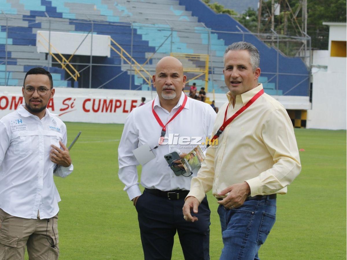 Las personalidades y la bella pintura que sorprendió: ¡el ambientazo previo a la reapertura del Estadio Morazán!