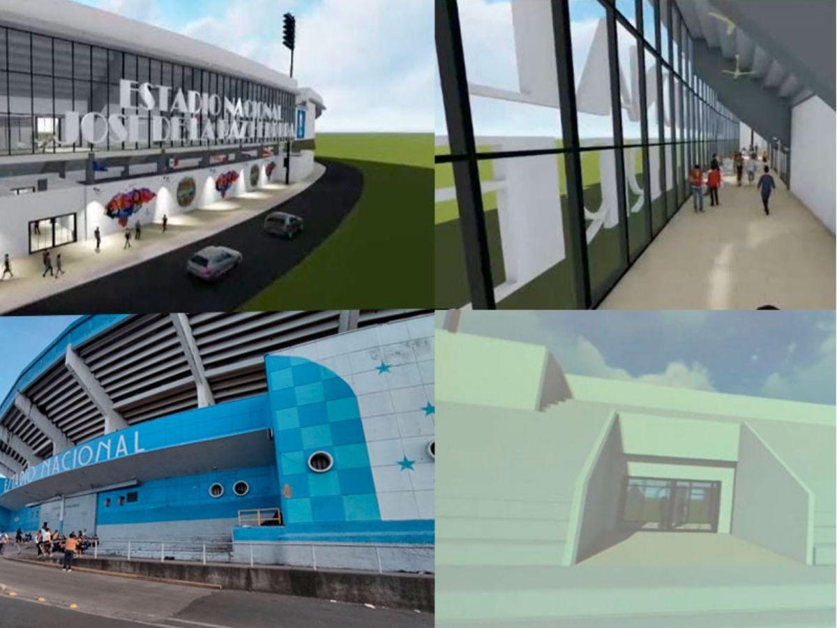 Espectacular: Así luce el Estadio Nacional Chelato Uclés con la nueva fachada y el letrero