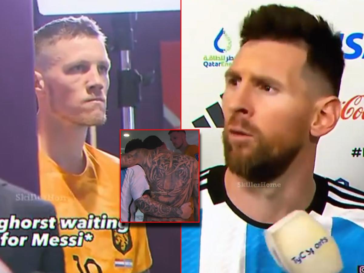 Salió a la luz la reacción de Weghorst cuando Messi le grita “anda para allá bobo”: el video nunca antes visto