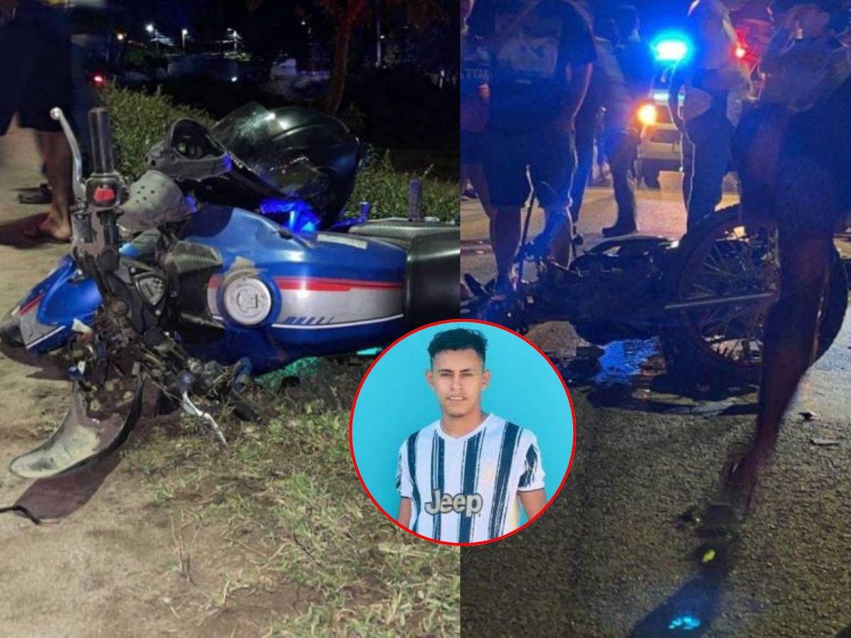 Futbolista hondureño muere tras accidentarse: así quedó su motocicleta luego del trágico choque