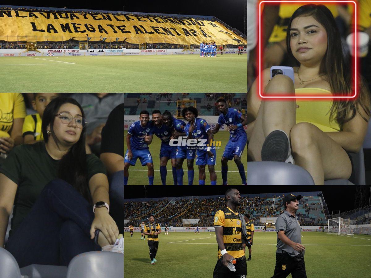 Afición del Real España sorprende con gigantesca manta, Blackburn silenció el Morazán y las bellas chicas