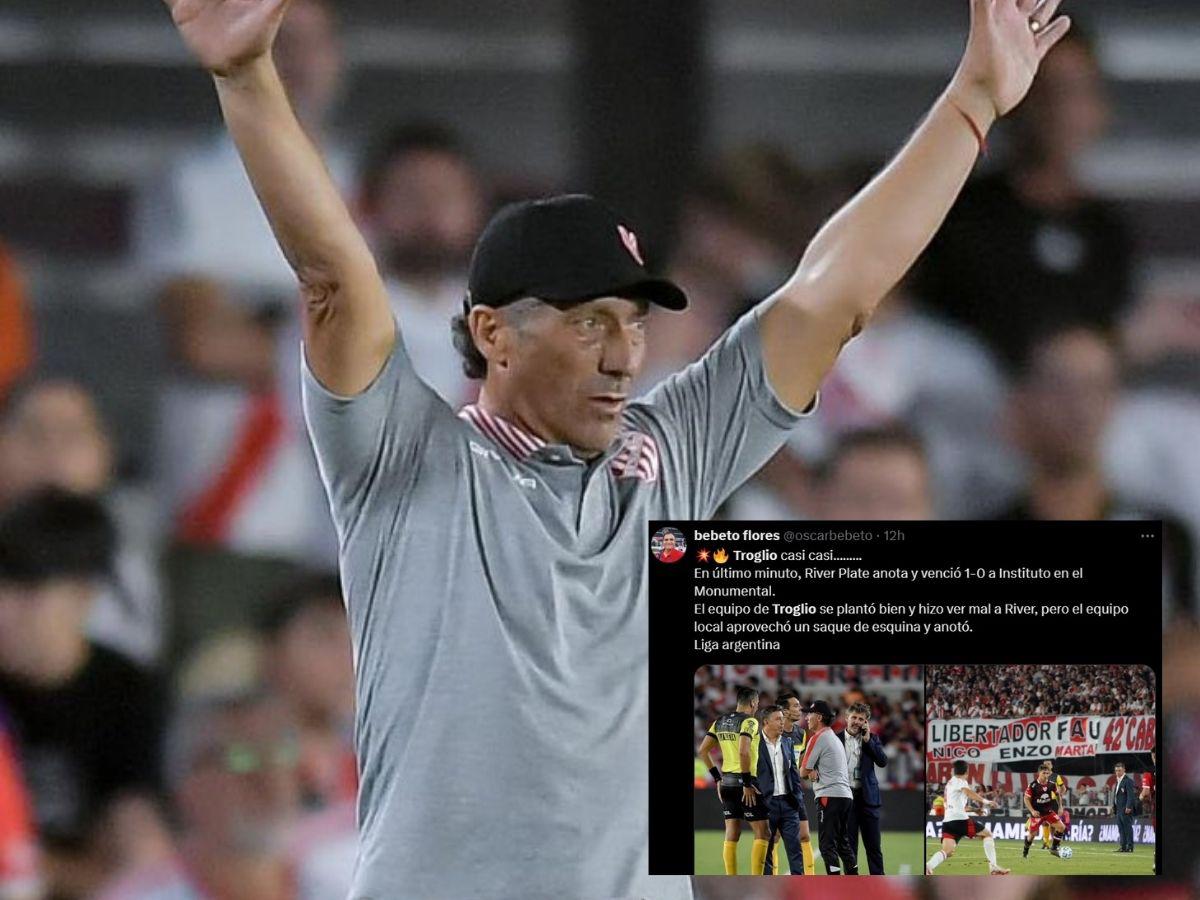 Prensa de Argentina se rinde ante Troglio a pesar de la derrota con River en el Monumental: “es bravísimo”