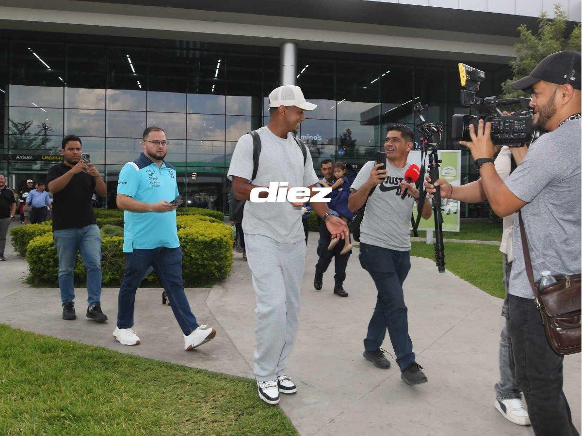 Choco Lozano causa furor en su regreso a Honduras: Así fue la llegada del atacante del Santos para las Eliminatoria Mundialista
