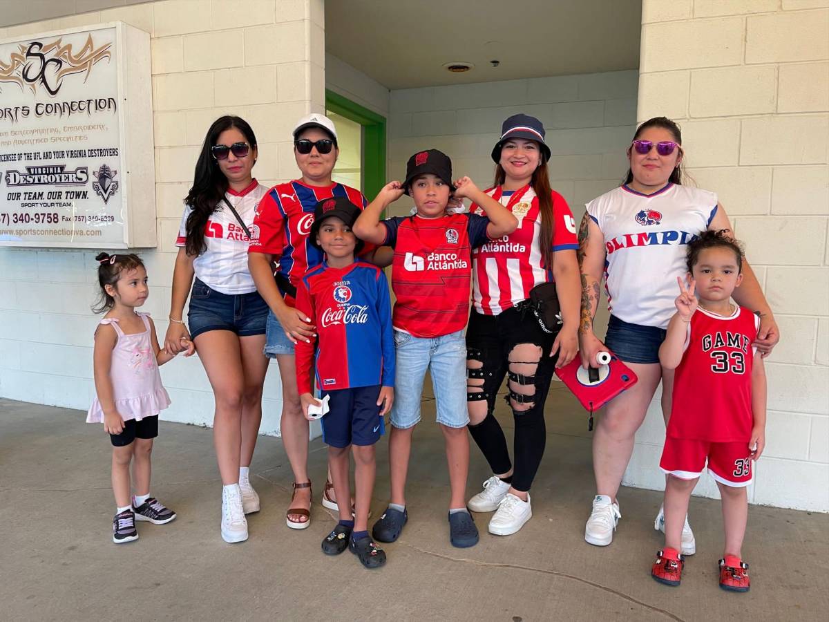 Bellas aficionadas de Olimpia en Virginia Beach, locura de la Ultra Fiel y los curiosos salvadoreños en amistoso “Merengue” ante Águila