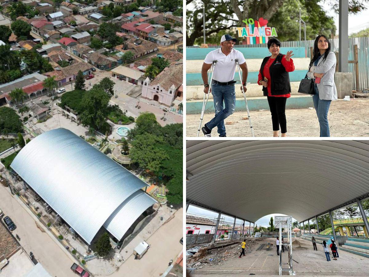 CONDEPOR avanza con la remodelación y construcción de la cancha multiusos en Talanga