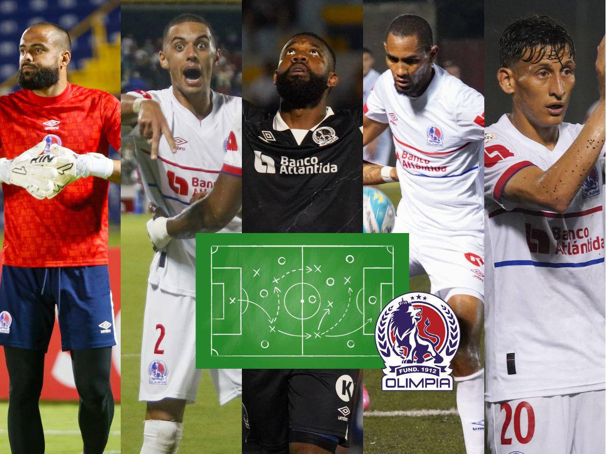 ¿Con los seleccionados? El temible 11 de Olimpia que se perfila ante Motagua por el derbi capitalino