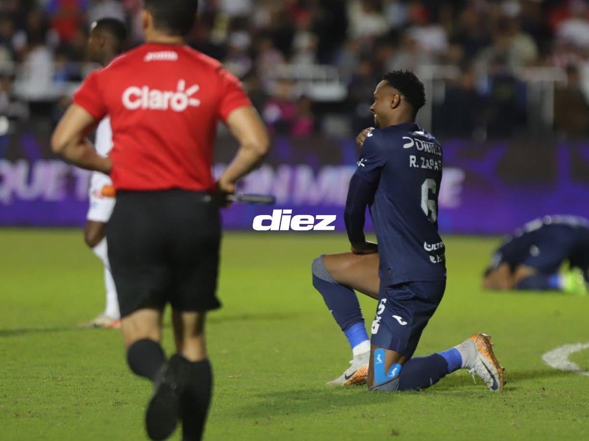 No se vio en TV: Llanto de jugador de Olimpia, integrante de Motagua desató la bronca y adiós especial de Troglio