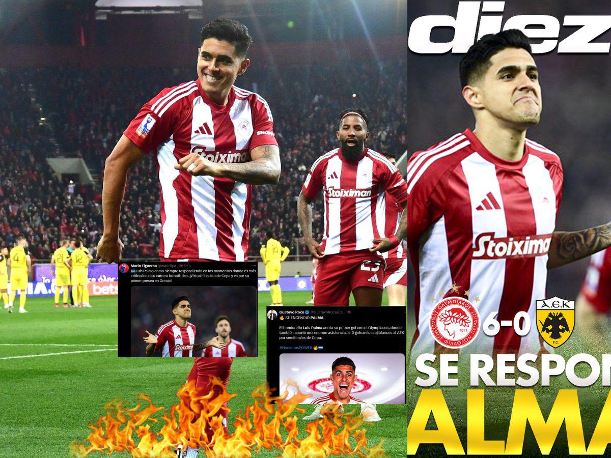 “Para nada es acomodado”, “Está de vuelta”: Prensa se rinde con el golazo de Luis Palma con Olympiacos de Grecia