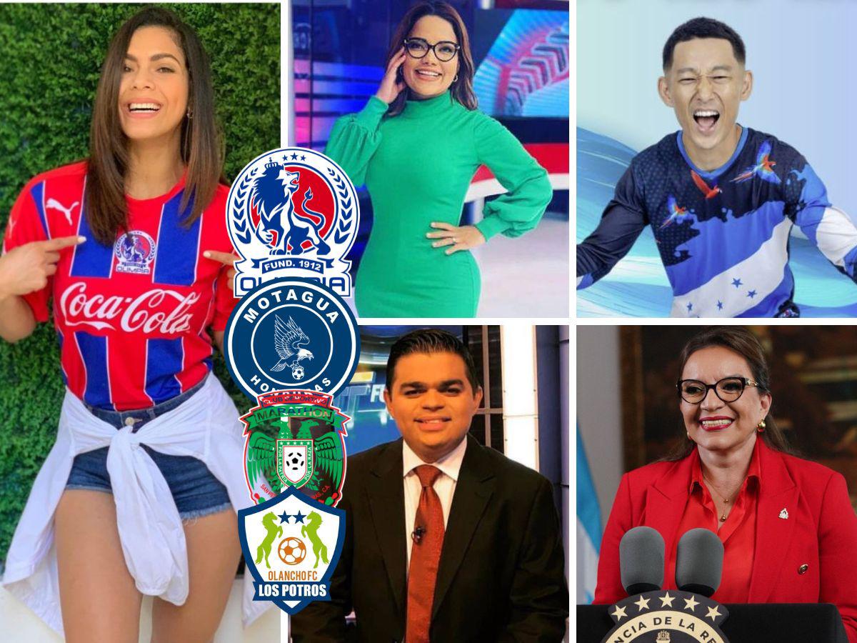 ¿Shin Fujiyama y Xiomara Castro? 30 famosos en Honduras que son aficionados de los equipos de la Liga Nacional