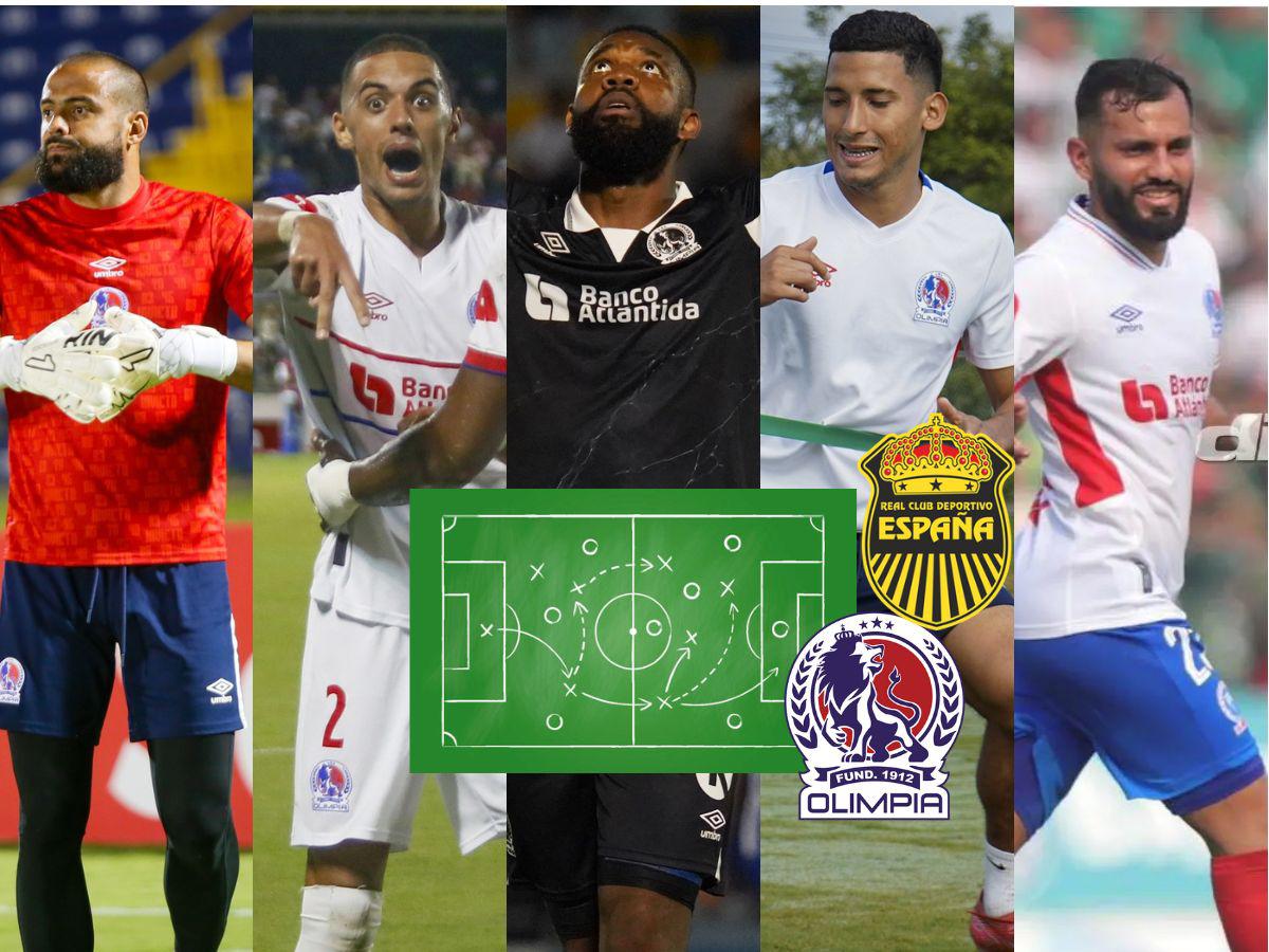 ¡Con una sorpresa y dos bajas! Así sería el 11 titular de Olimpia ante Real España en el inicio de la triangular del Apertura