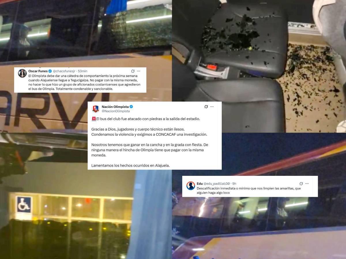 Vergüenza de ataque, descalificación y Concacaf se hará de la vista gorda: prensa de Honduras condena agresión contra Olimpia en Costa Rica