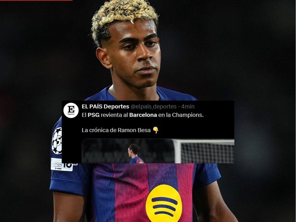 Sin Dembélé, sin Doué: La prensa señala los culpables de la nueva caída del Barcelona ante PSG en Champions League