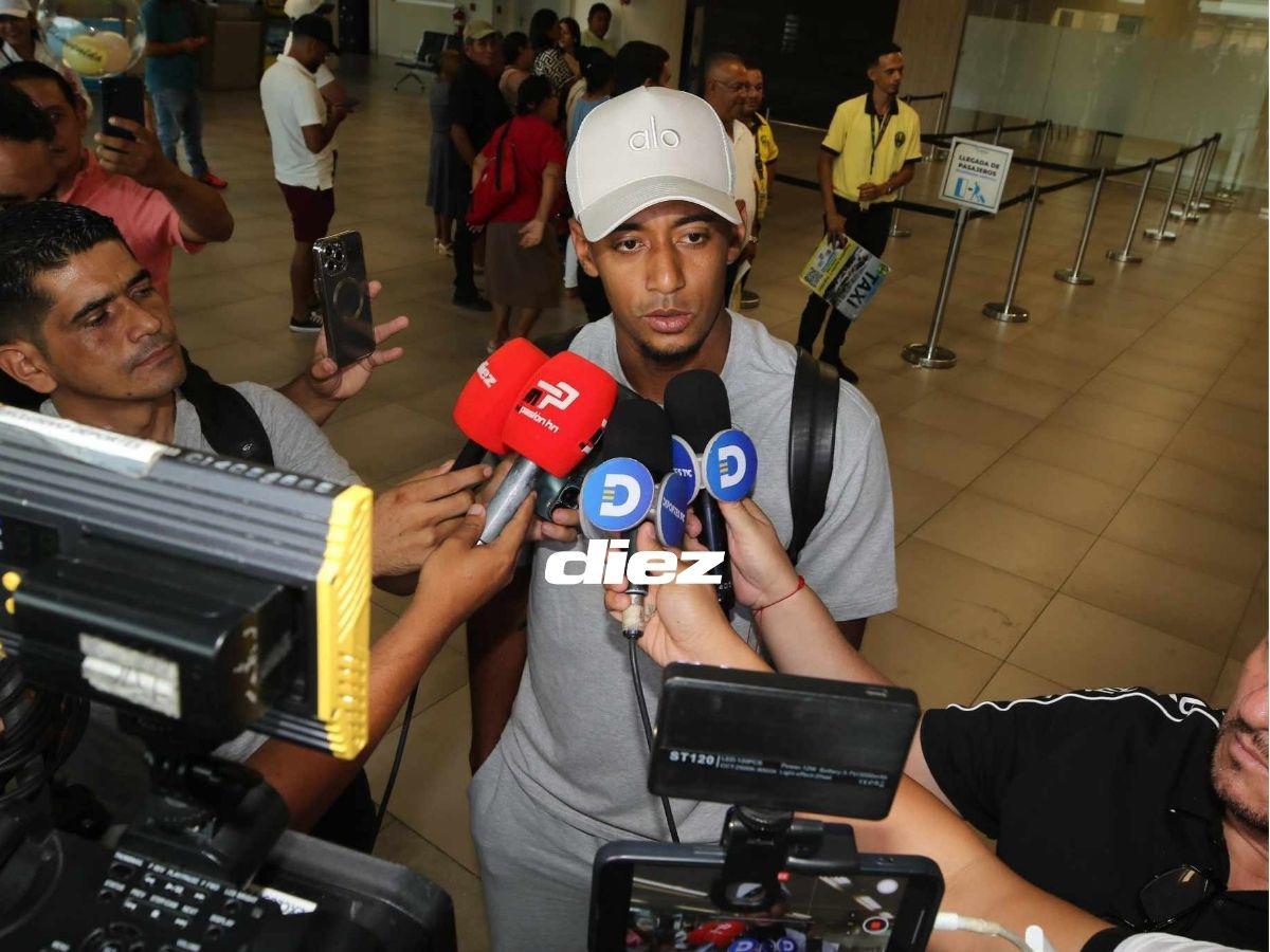 Choco Lozano causa furor en su regreso a Honduras: Así fue la llegada del atacante del Santos para las Eliminatoria Mundialista