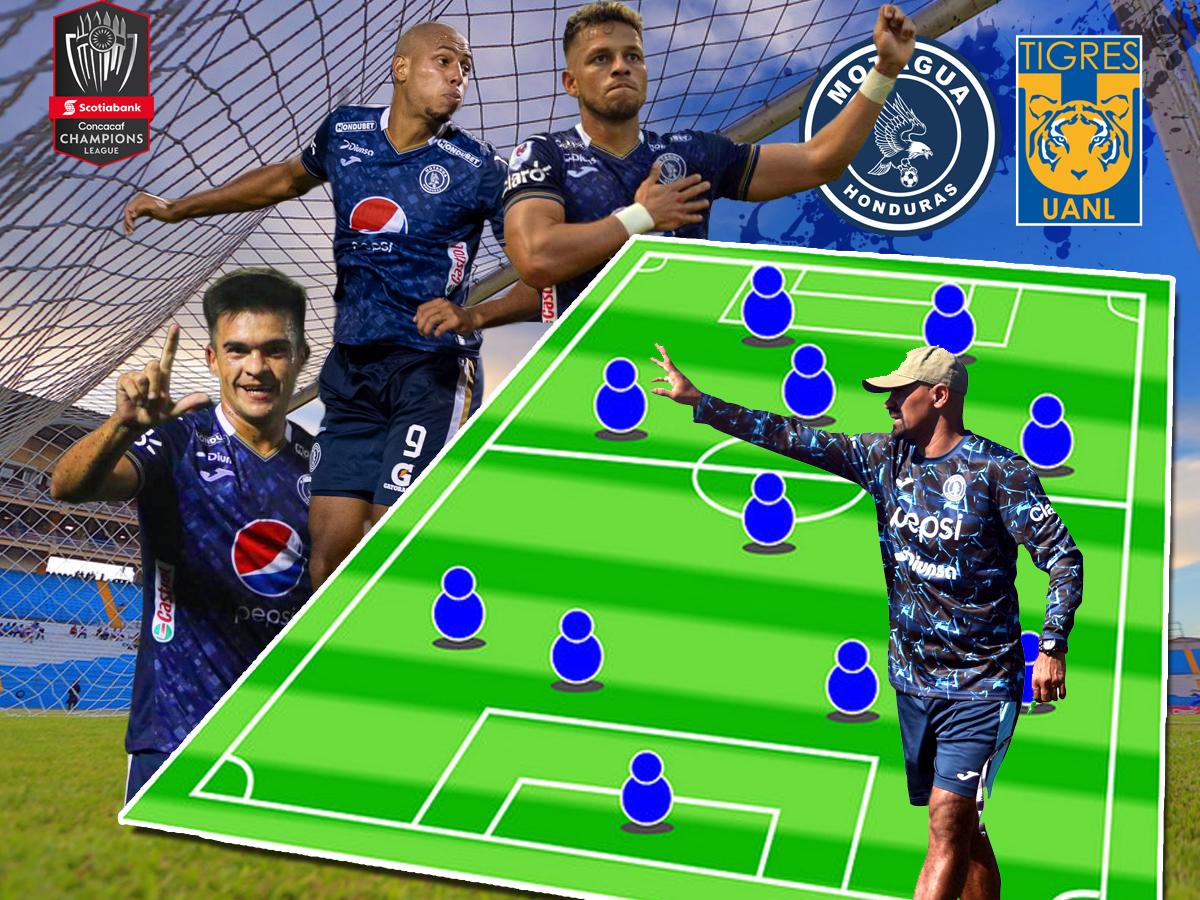 ¡Baja sensible! La alineación con la que Motagua intentará frenar el poderío de Tigres por la Concacaf