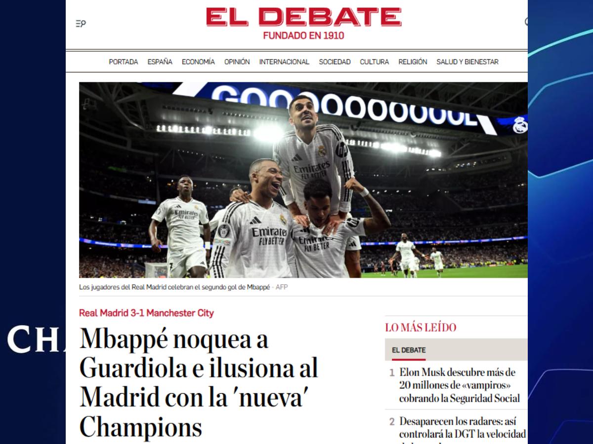 “Mbappé destroza al City”, “El terror de Europa”: Esto dicen los medios de la clasificación de Real Madrid en Champions