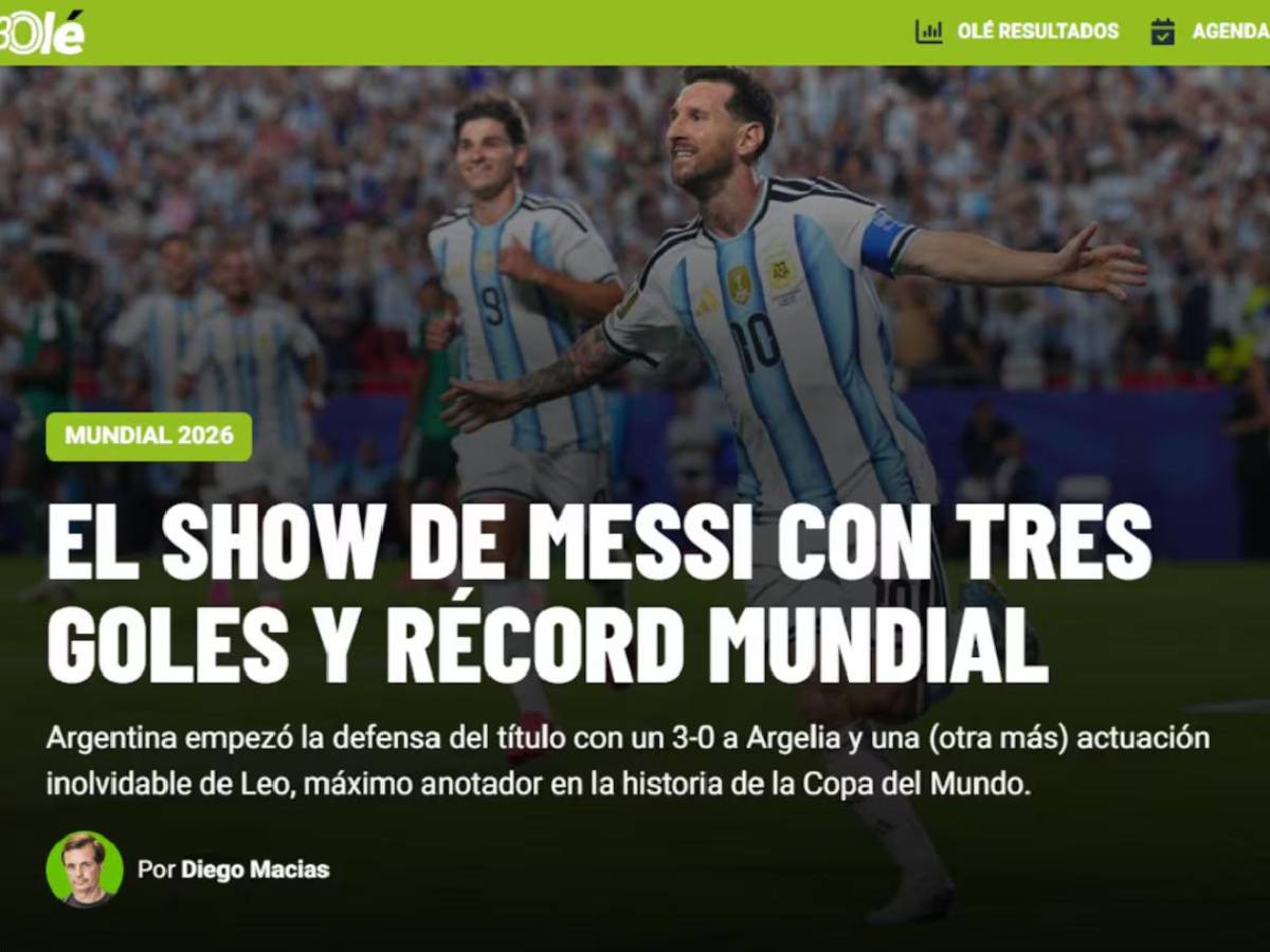 Siempre tiene alguna ayudita: la prensa sobre el hat-trick de Messi en el Mundial