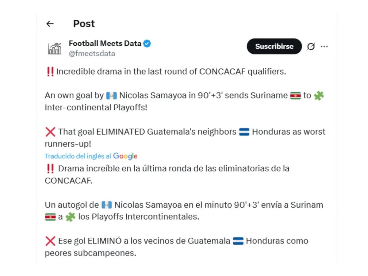 ¿Quién es el futbolista de Concacaf que dejó sin posibilidades de ir al Mundial 2026 a Honduras por accidente?
