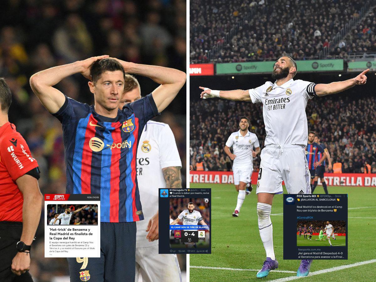 “Amargo trago en el Camp Nou”: Prensa internacional destaca al Real Madrid tras la goleada en la Copa del Rey ante Barcelona