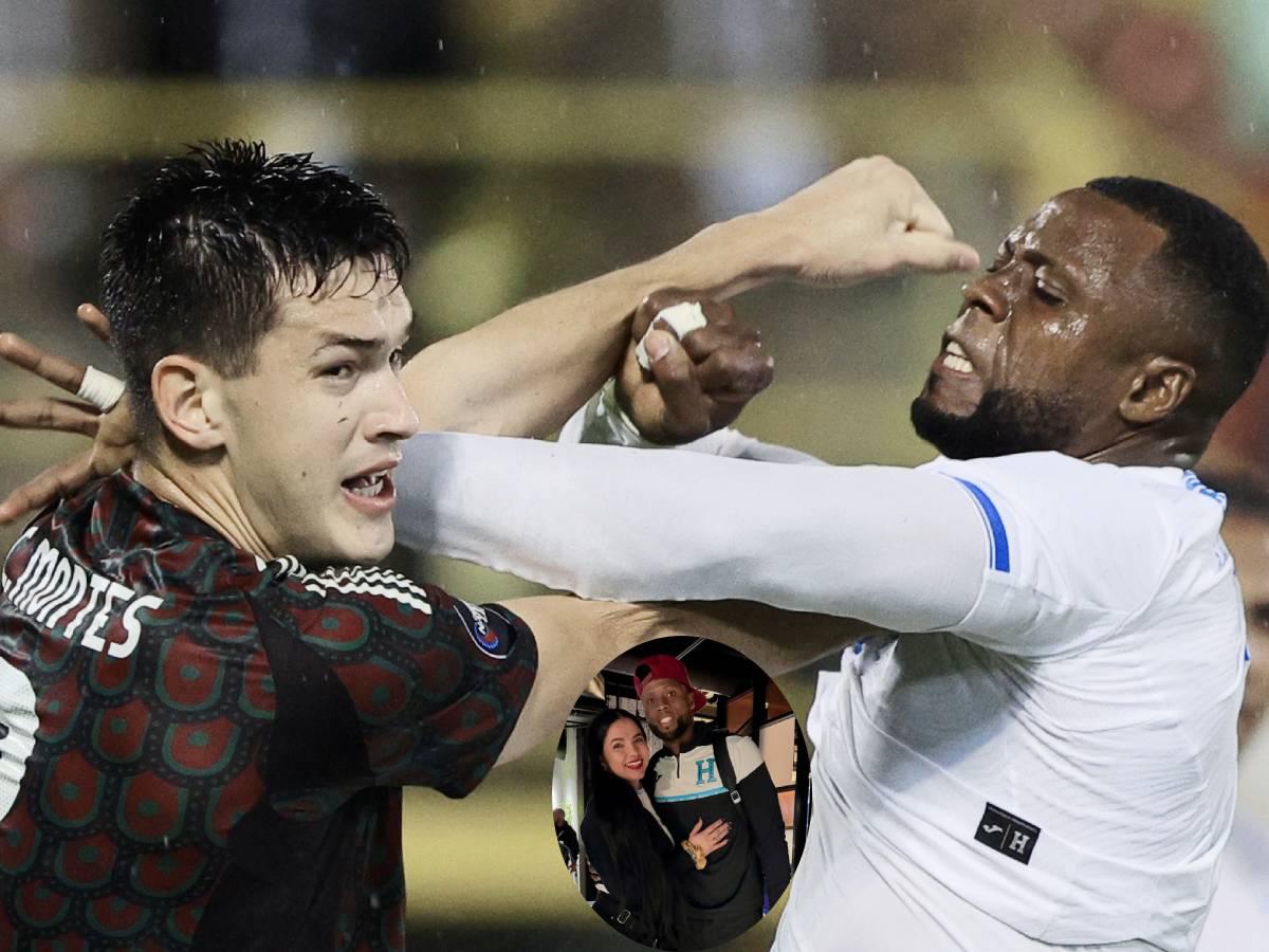 Yustin Arboleda tuvo debut destacado con Honduras frente a México, agarrón con dos jugadores y se le vio bien acompañado