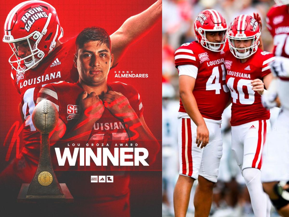 Kenneth Almendares, el hondureño que ganó el premio al mejor pateador de todo el fútbol americano universitario de USA