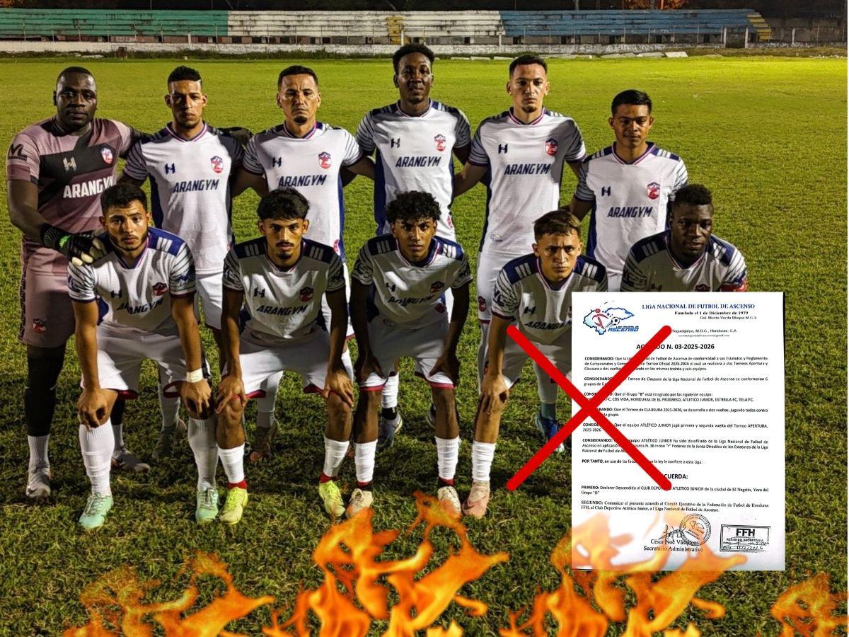 Reconocido equipo de la Liga de Ascenso de Honduras desciende en pleno inicio del Clausura: revelan las razones