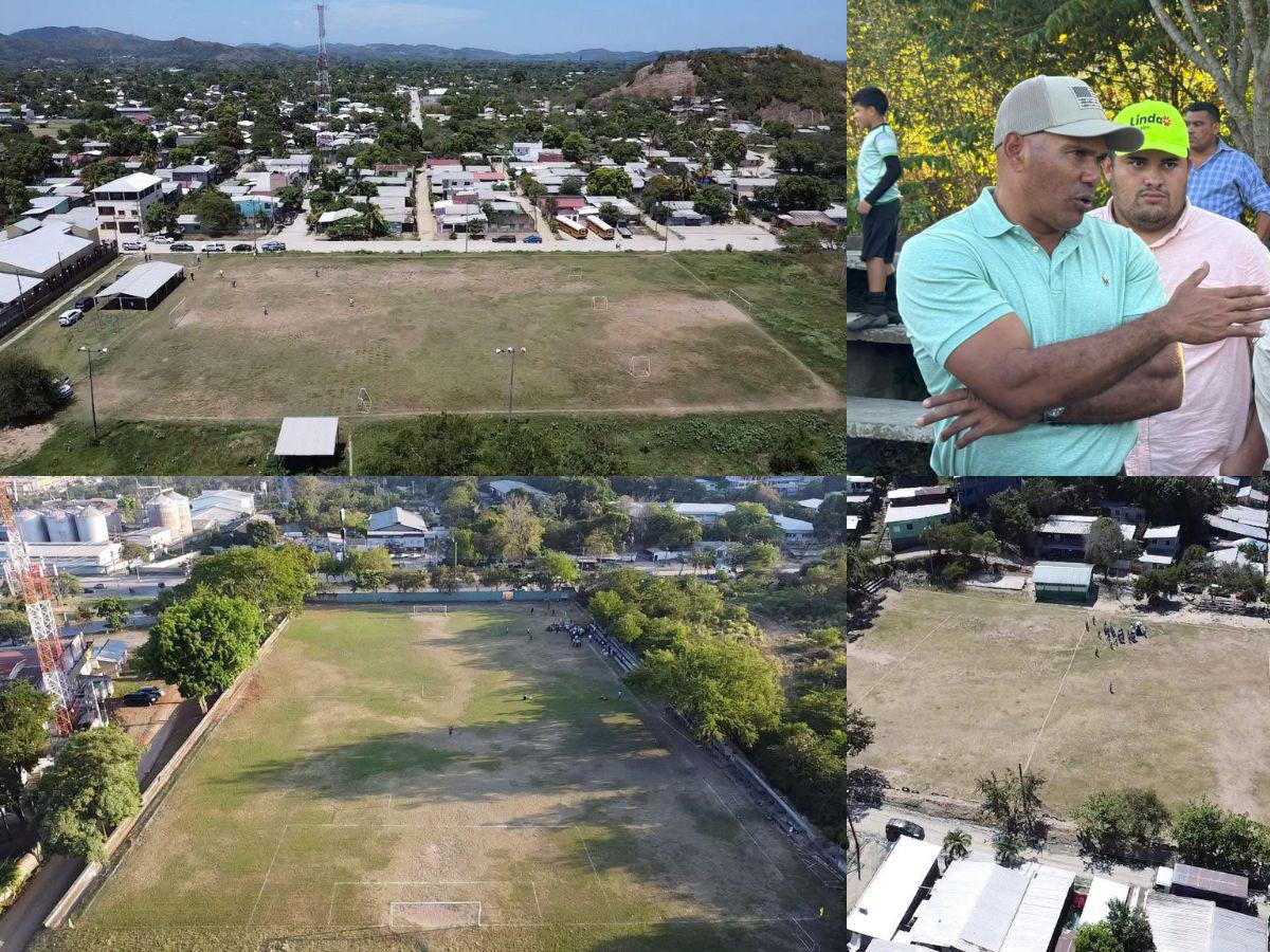 Condepor inspeccionó tres canchas de fútbol en la zona norte de Honduras con el objetivo de modernizarlas