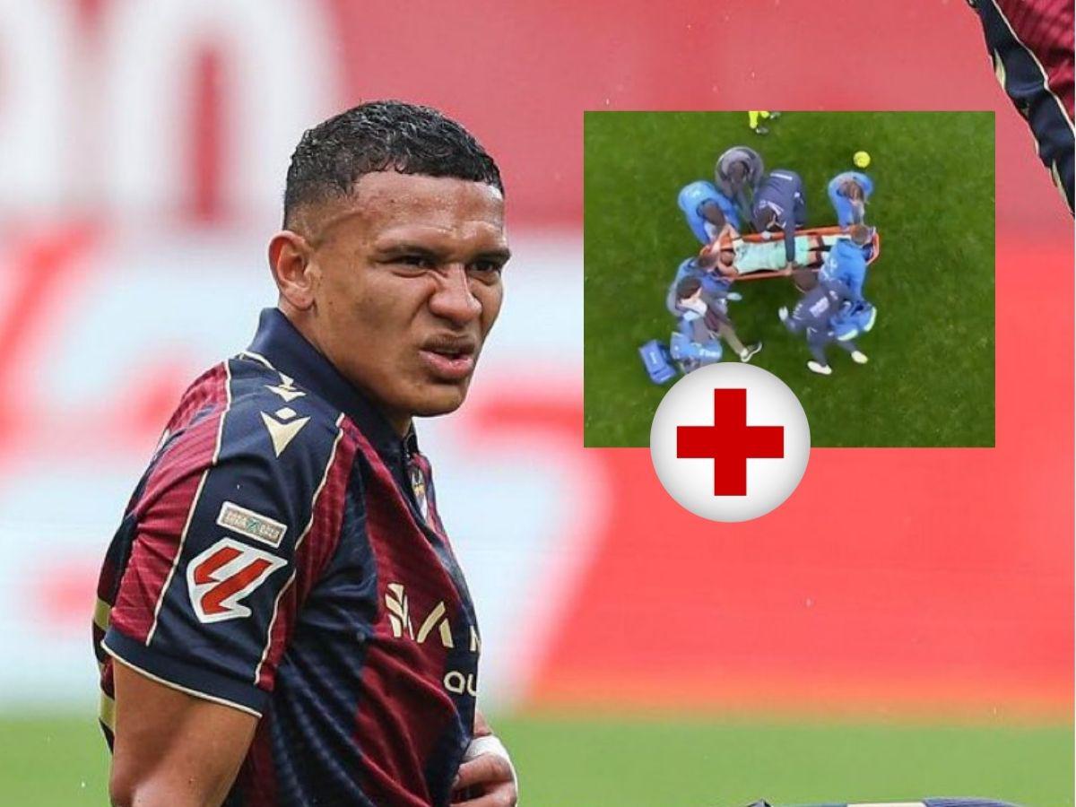 ¡Regreso amargo para Kervin Arriaga! Así fue la fea lesión que sufrió en la nueva derrota del Levante en España