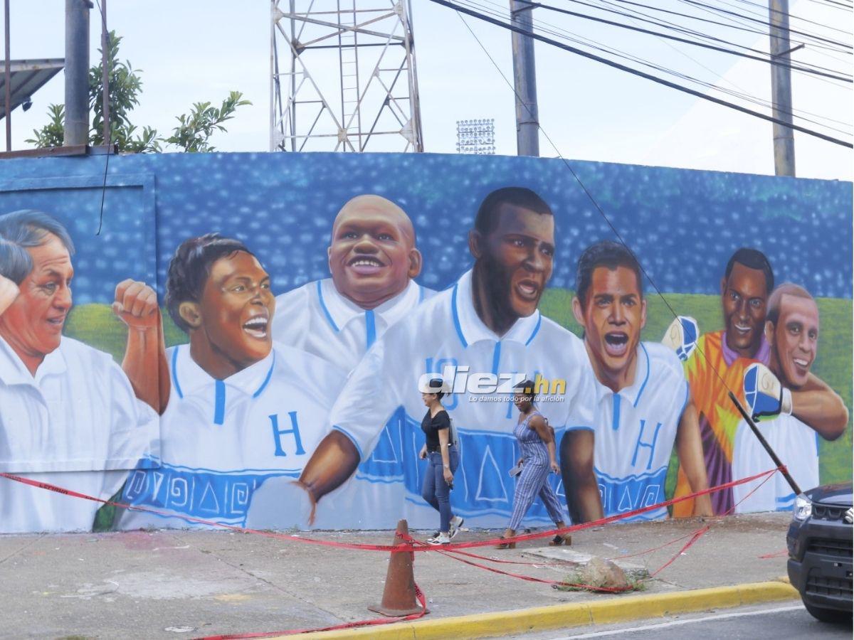 Las personalidades y la bella pintura que sorprendió: ¡el ambientazo previo a la reapertura del Estadio Morazán!