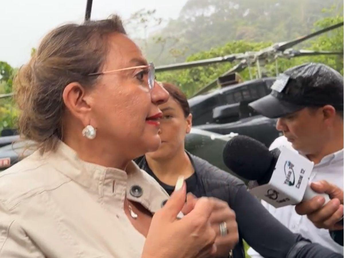 Helicóptero donde viajaba la presidenta Xiomara Castro aterriza de emergencia en una zona boscosa de Honduras