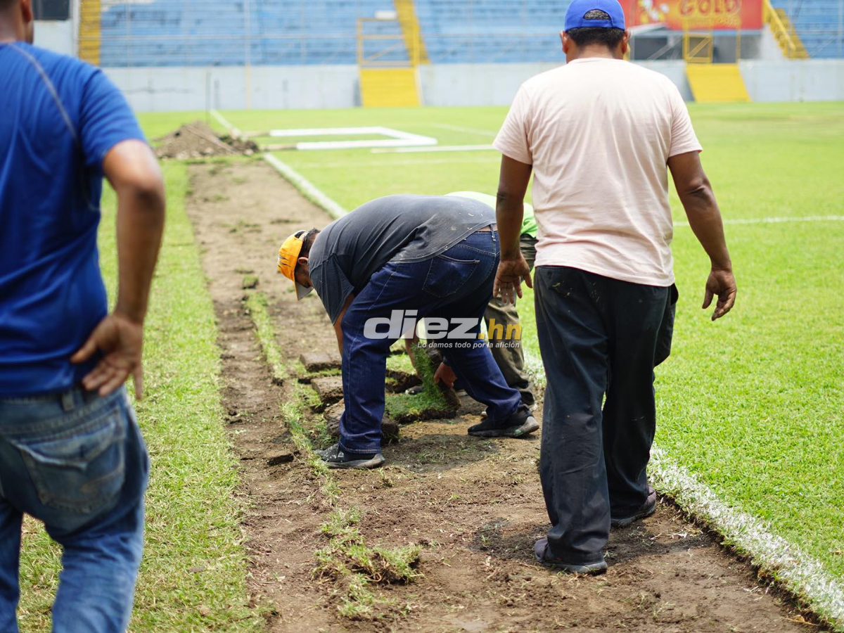 Adiós a la pesadilla: El Estadio Morazán se despide de la grama vieja para instalar engramillado de primer mundo