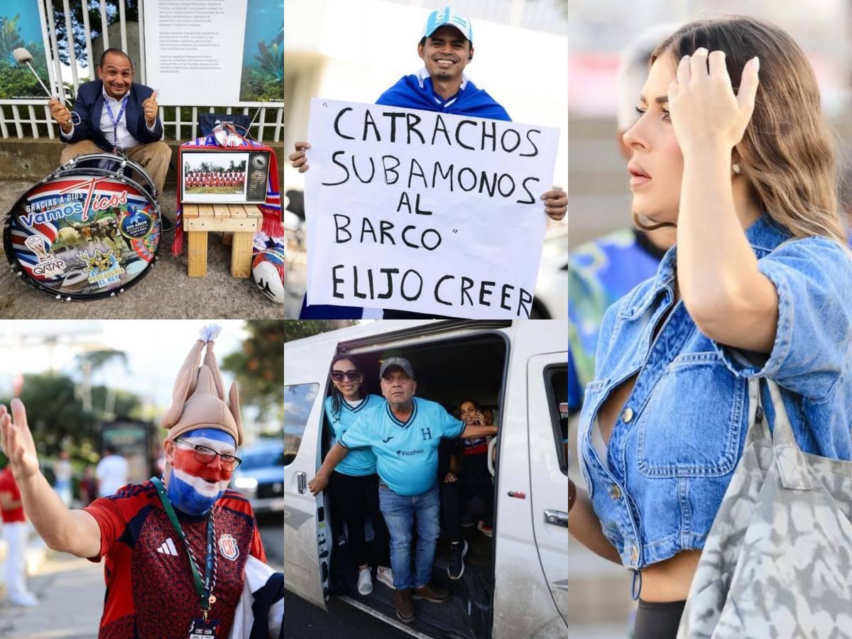 Costa Rica vs Honduras: los catrachos invaden San José, así llegó el pollo tico y la hermosa chica distraída en la previa