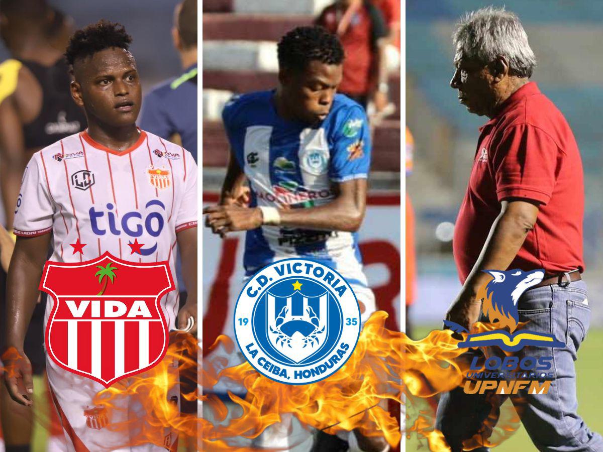 Panorama de “infierno”: ¿Qué necesitan Lobos, Vida y Victoria para evitar el descenso en Liga Nacional de Honduras?