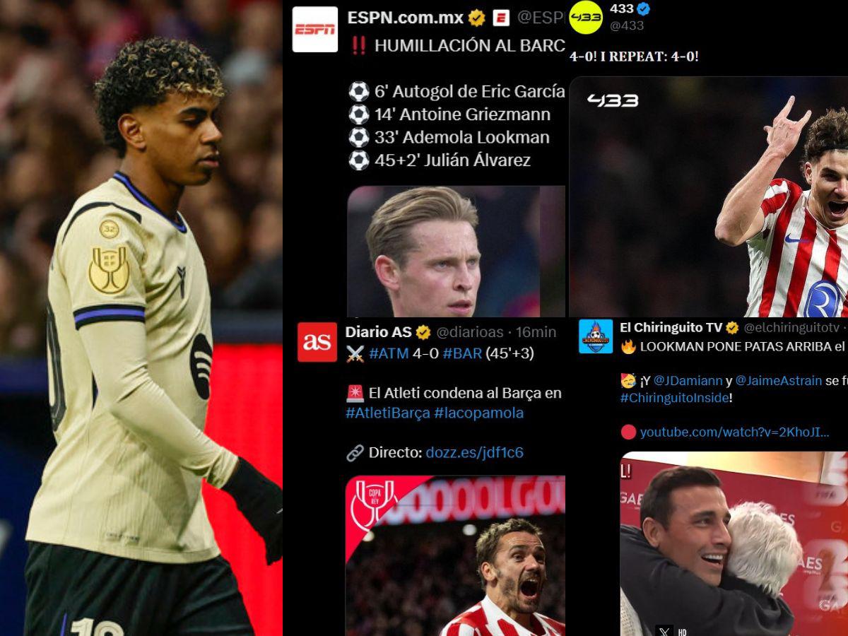 Humillados, Malos perdedores: Prensa señala de catástrofe la paliza al Barcelona en Copa del Rey