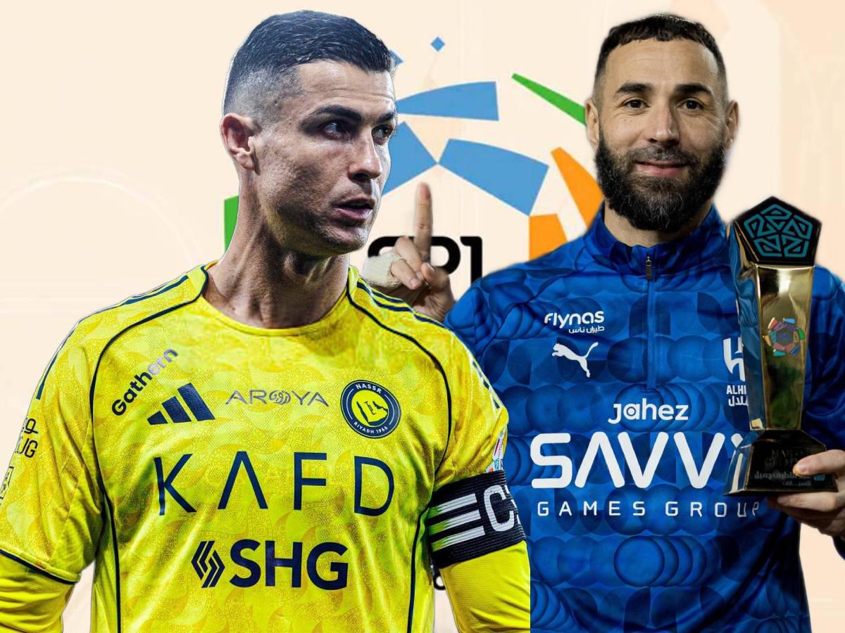 Cristiano Ronaldo sigue en rebeldía, pero Benzema se luce con triplete: así va la tabla de goleadores de la Liga de Arabia