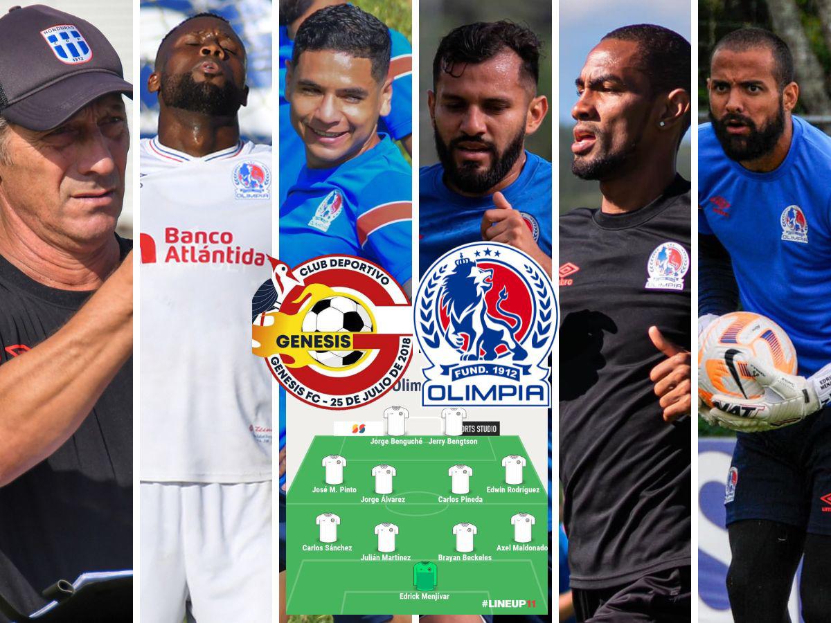 Con baja sensible: Olimpia y su poderoso 11 que prepara para medirse al Génesis en Comayagua