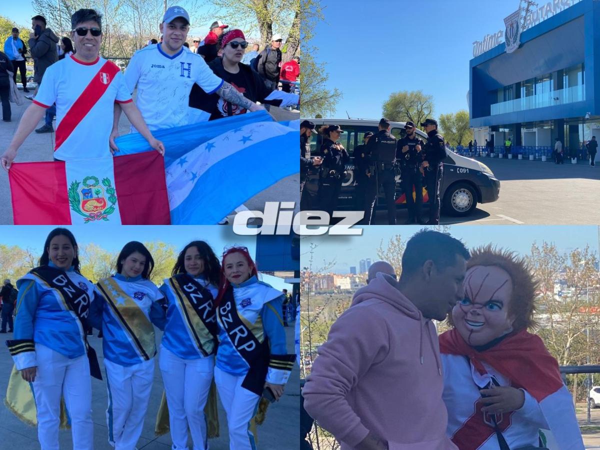 Con bellas palillonas y chucky presente: así se vivió la previa del amistoso entre Honduras y Perú en España