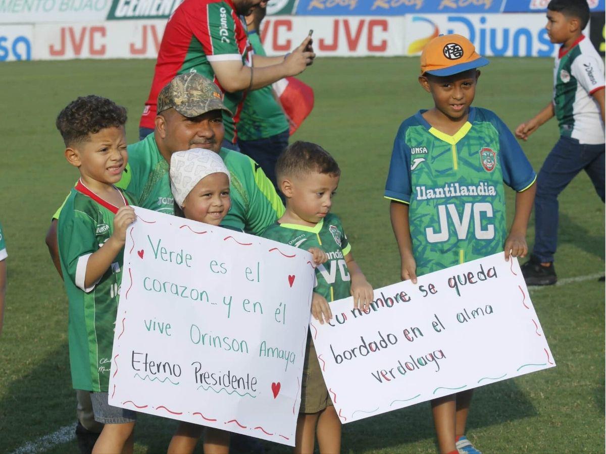 Conmovedor adiós a Orinson Amaya, globos volaron al cielo y futbolistas del Marathón le dedicaron el triunfo