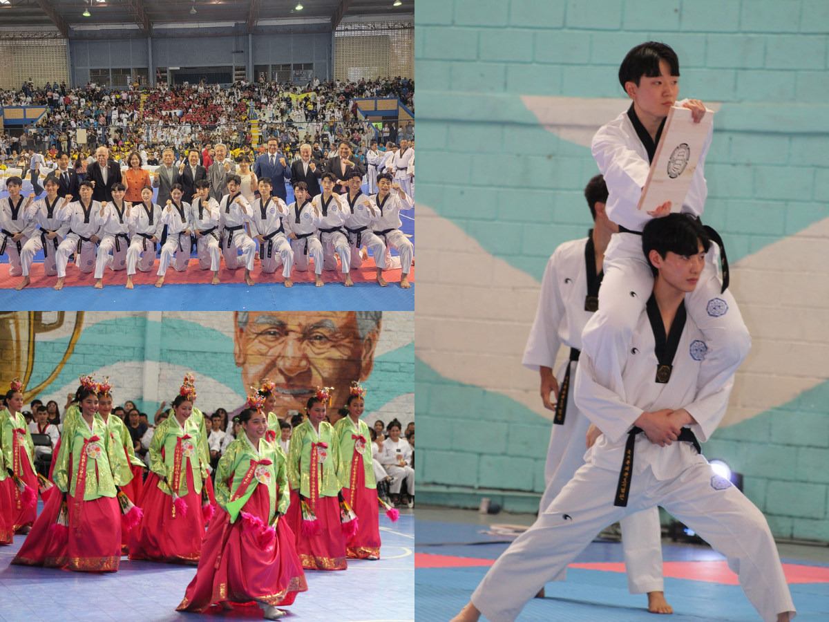 Condepor y la Embajada surcoreana realizan demostrativo de Taekwondo en complejo José Simón Azcona