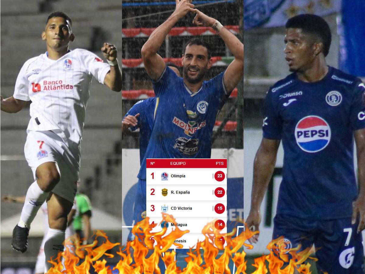Tabla de Honduras: Olimpia le arrebata el liderato a Real España y Victoria se baja al Motagua en el Clausura