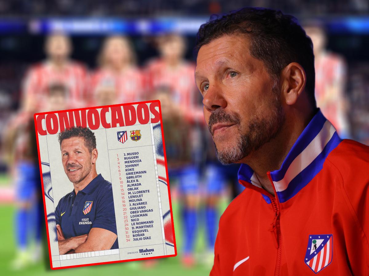 'Cholo' Simeone quiere sorprender a Flick: la convocatoria de Atlético de Madrid para la Champions League