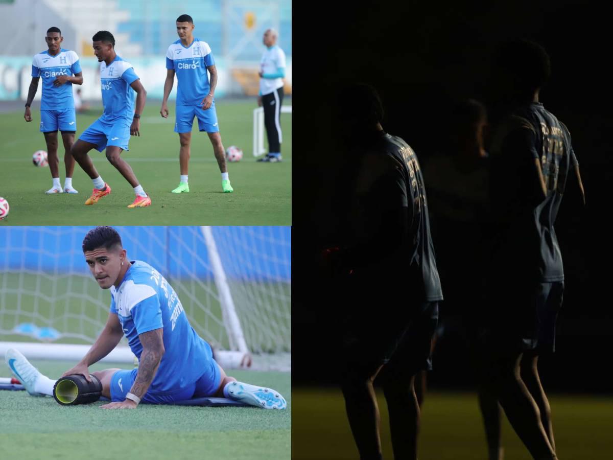 A “oscuras” entrenó la Selección de Honduras, Palma calienta motores y la charla de Rueda con el portero titular