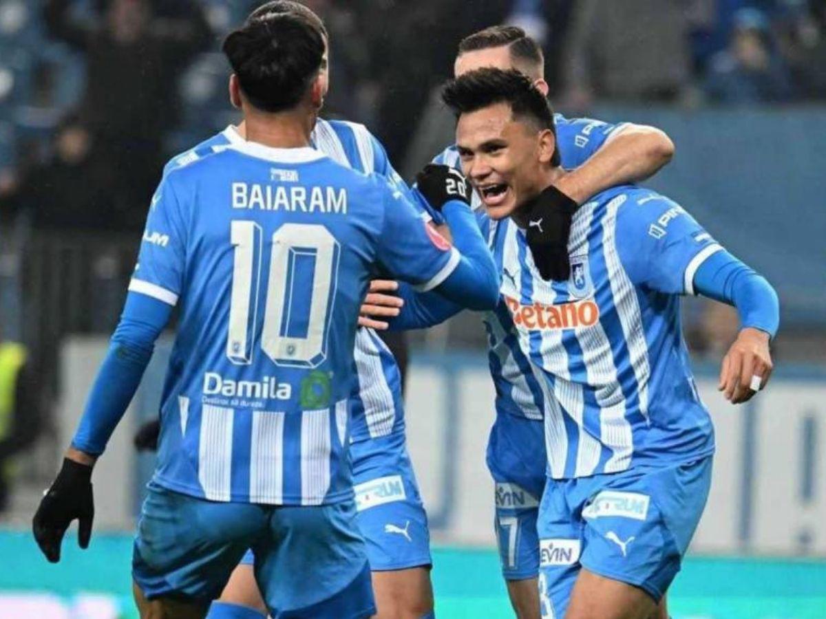El Universitatea Craiova de Denil Maldonado logra victoria que lo regresa al liderato en la liguilla del fútbol de Rumanía
