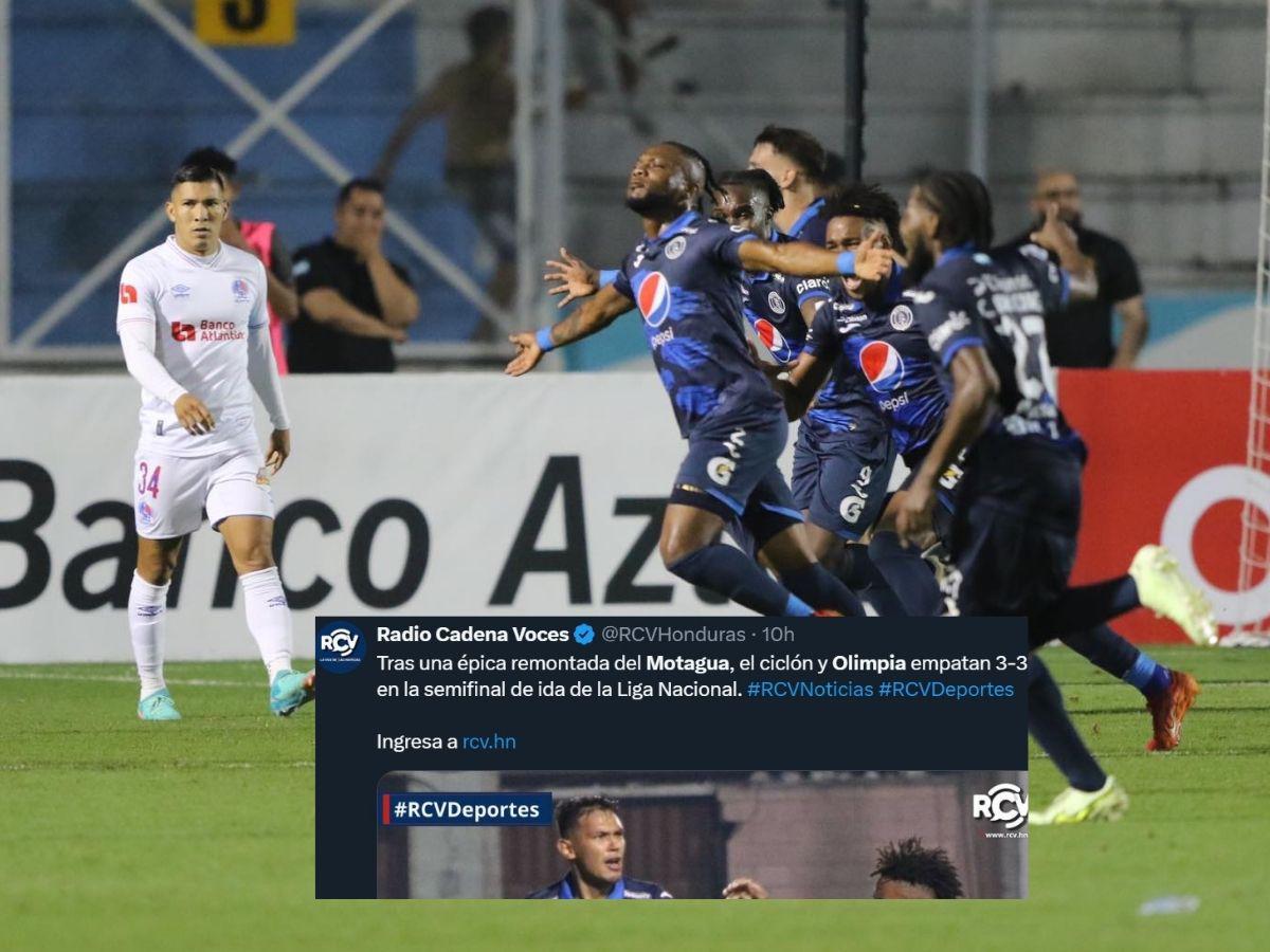 “Qué pu** locura de partido”: prensa deportiva tilda el 3-3 de Olimpia vs Motagua como “noche mágica”
