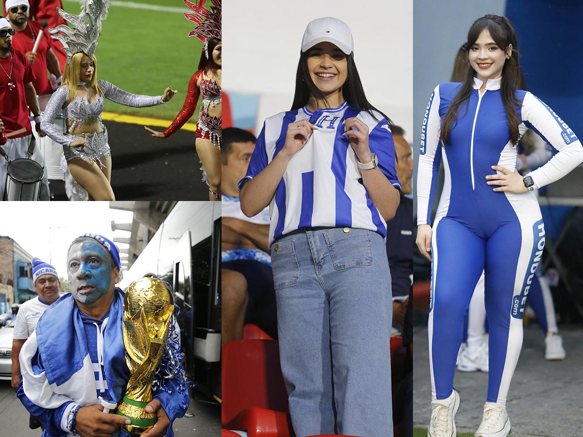 La bella nicaragüense que enamoró y las hondureñas que arrancaron suspiros; el ambiente del Honduras vs Nicaragua