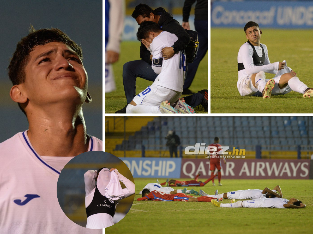 Destrozados: Los rostros de dolor de los futbolistas Sub-17 de Honduras tras decirle adiós al Mundial de Perú 2023